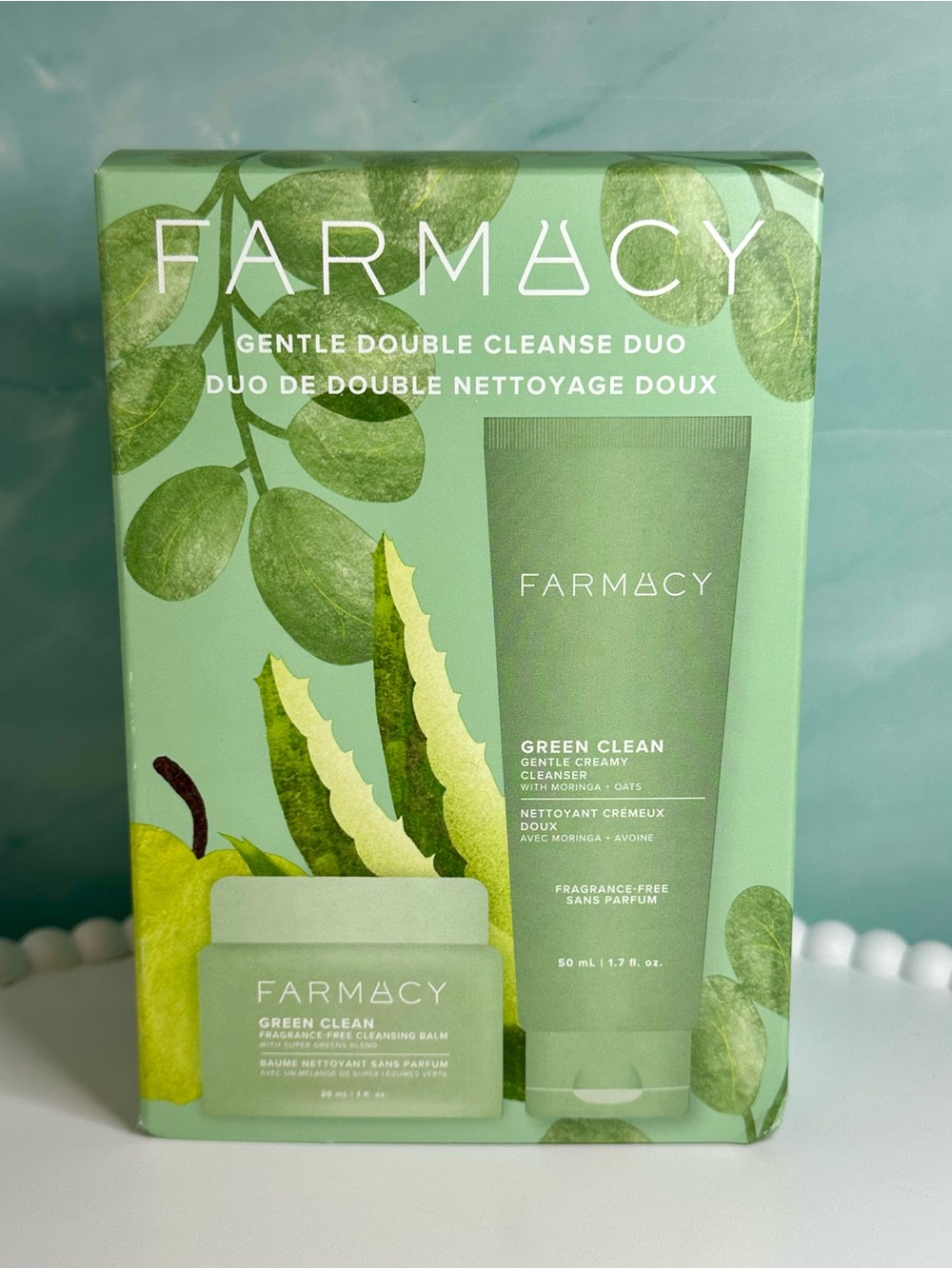Farmacy Deep Double Cleanse Skincare Gift Set -Creamy Cleanser  & Cleansing Balm
